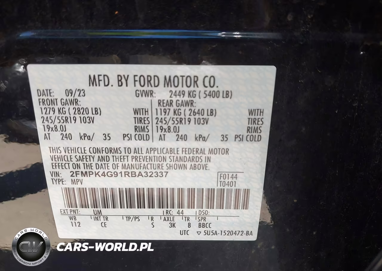2024 Ford Edge Se VIN:2FMPK4G91RBA32337 - 9