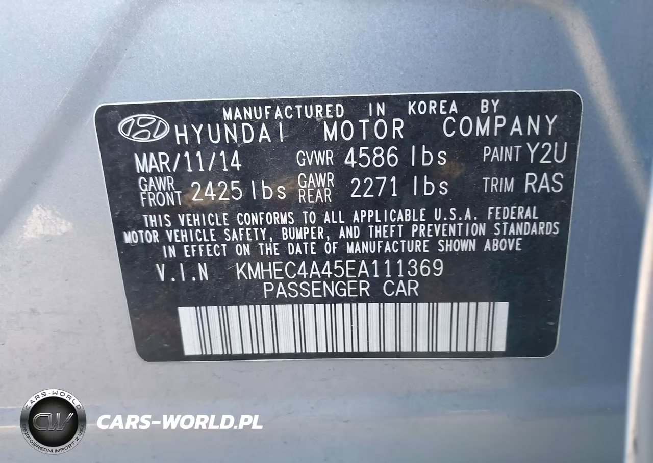 2014 Hyundai Sonata Hybrid Limited VIN:KMHEC4A45EA111369 - 9