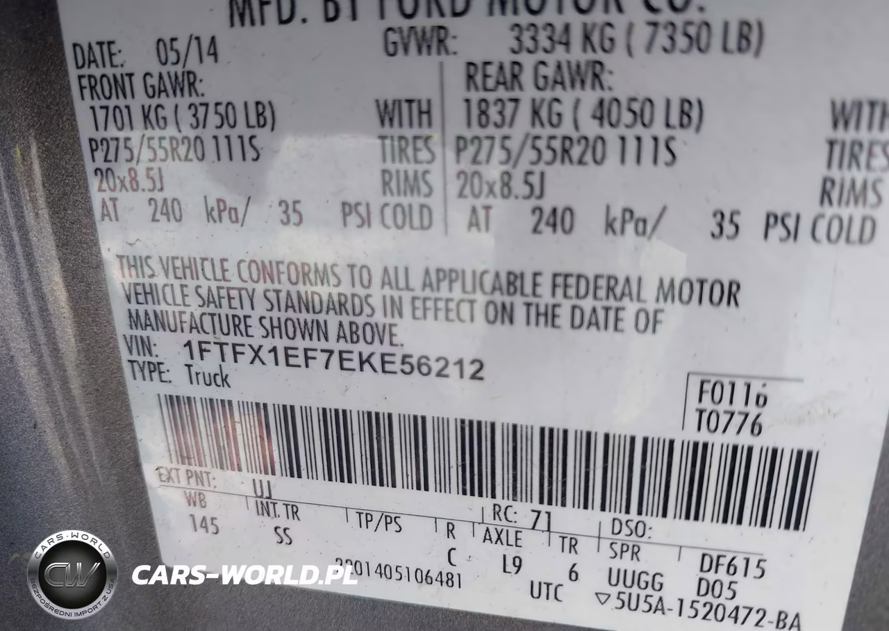 2014 Ford F-150 Stx VIN:1FTFX1EF7EKE56212 - 9