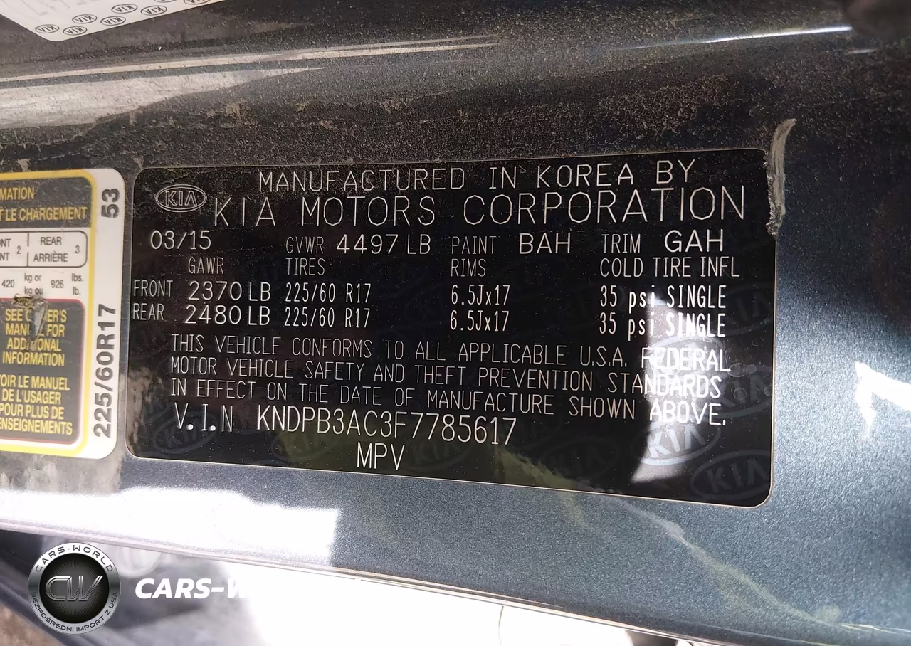 2015 Kia Sportage Lx VIN:KNDPB3AC3F7785617 - 9