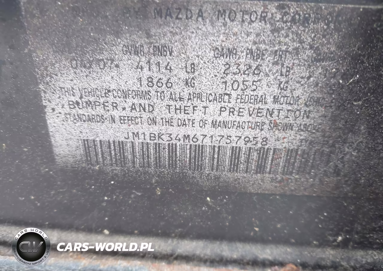 2007 Mazda Mazdaspeed3 Grand Touring VIN:JM1BK34M671757958 - 9