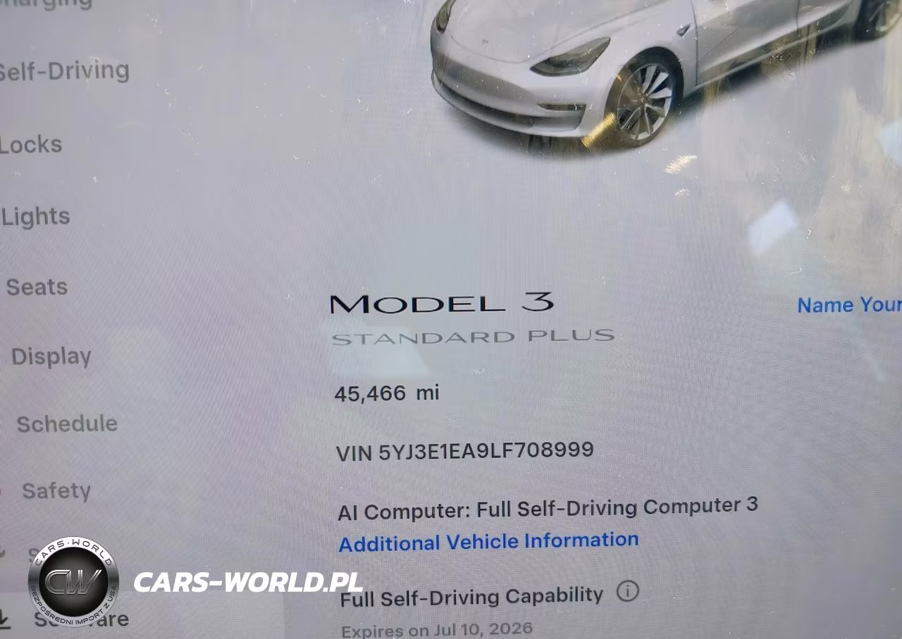 2020 Tesla Model 3 Standard Range Plus Rear-Wheel Drive-Standard Range Rear-Wheel Drive VIN:5YJ3E1EA9LF708999 - 7