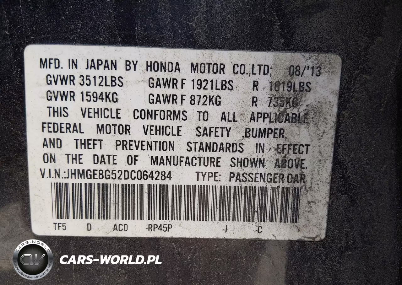 2013 Honda Fit Sport VIN:JHMGE8G52DC064284 - 9
