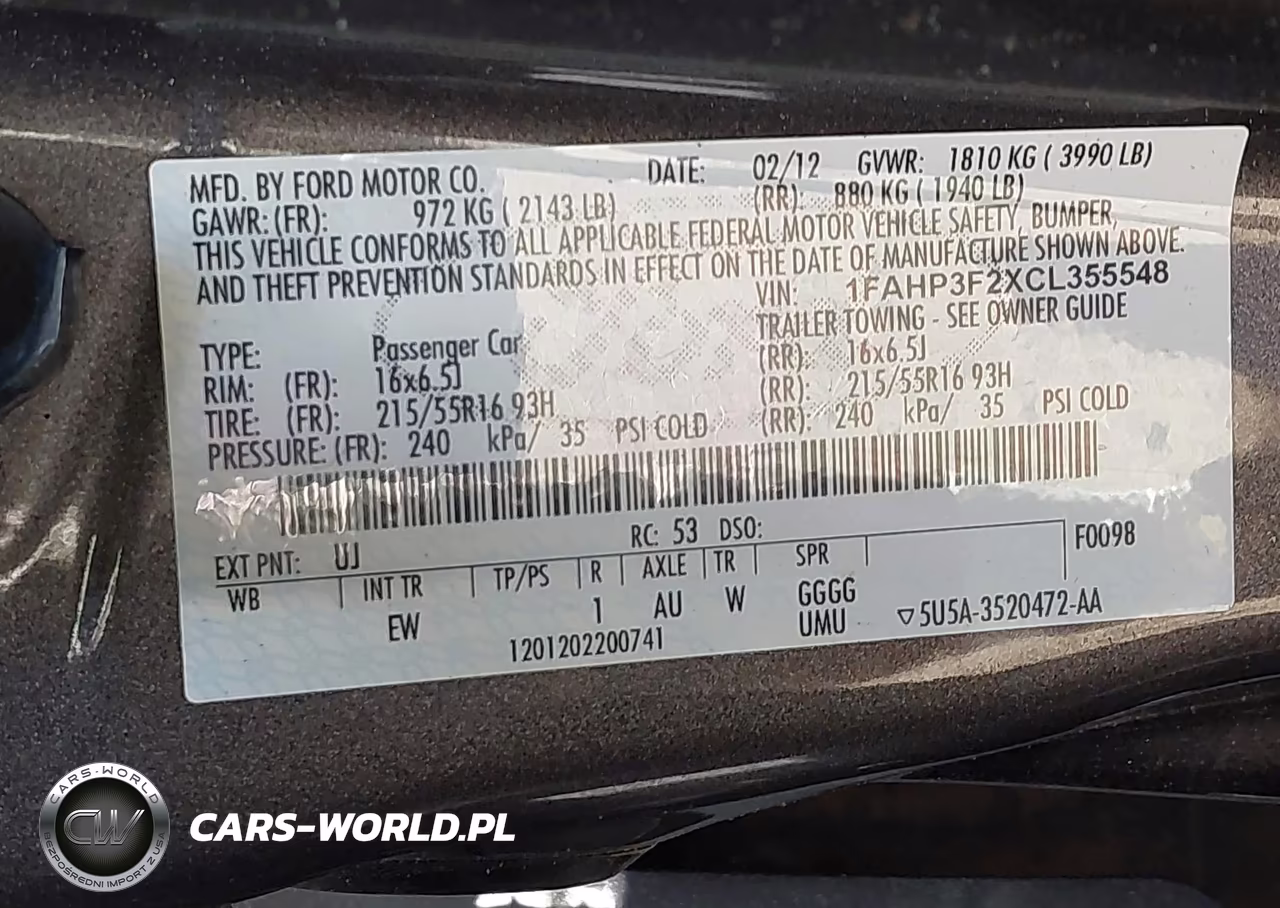 2012 Ford Focus Se VIN:1FAHP3F2XCL355548 - 9