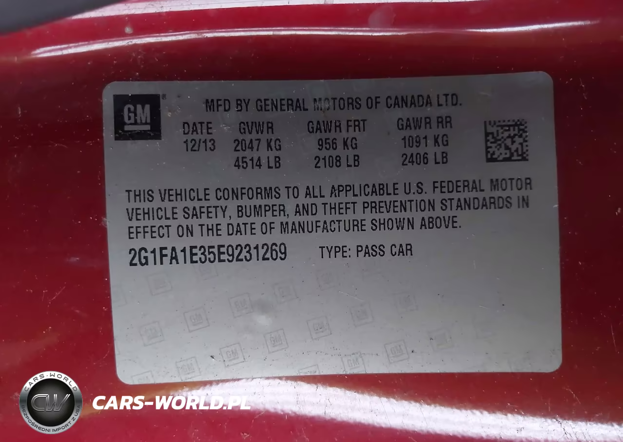 2014 Chevrolet Camaro 2Ls VIN:2G1FA1E35E9231269 - 9