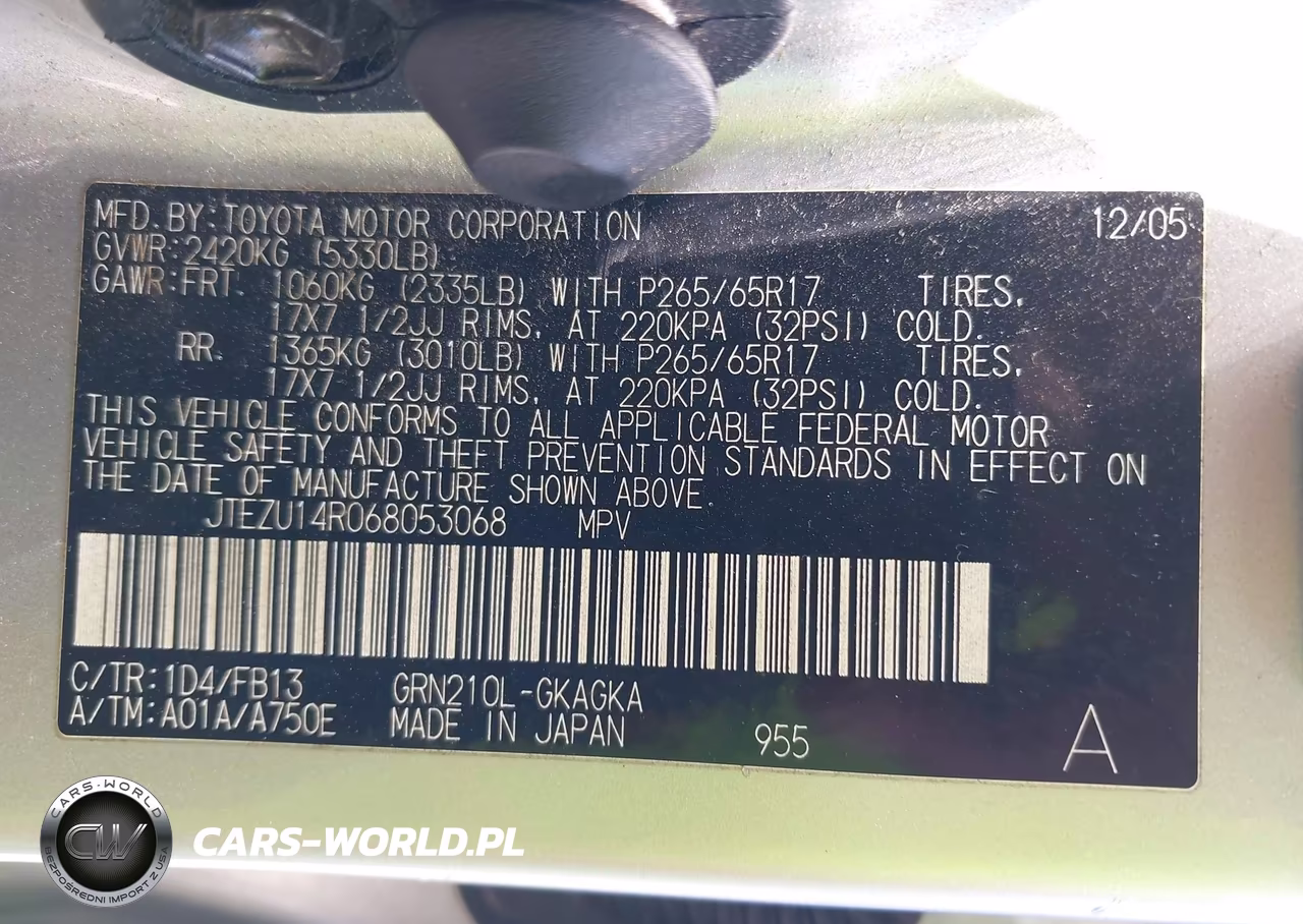 2006 Toyota 4Runner Sr5 Sport V6 VIN:JTEZU14R068053068 - 9