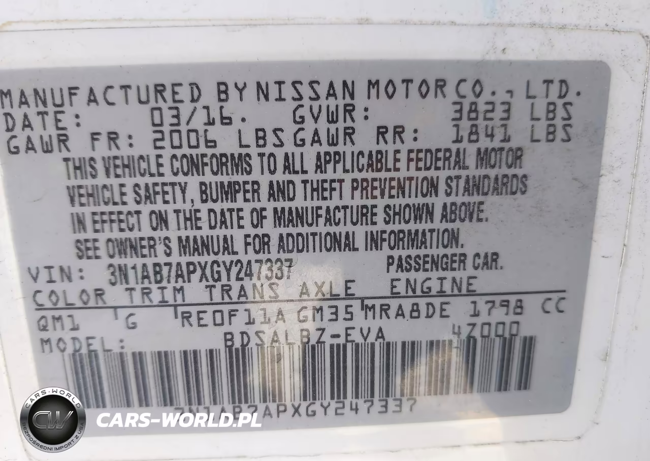 2016 Nissan Sentra Fe+ S-S-Sl-Sr-Sv VIN:3N1AB7APXGY247337 - 9