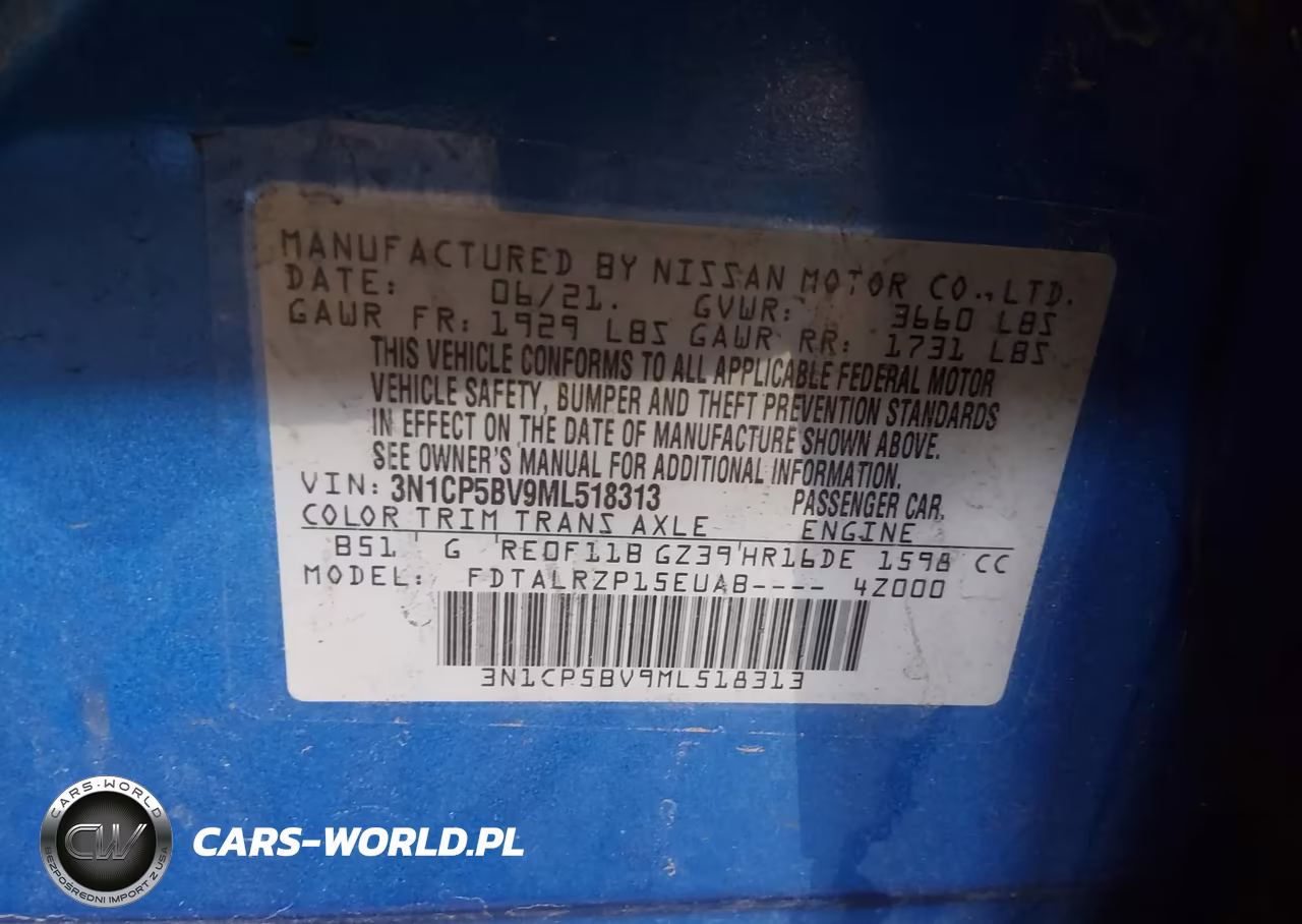2021 Nissan Kicks S Xtronic Cvt VIN:3N1CP5BV9ML518313 - 9