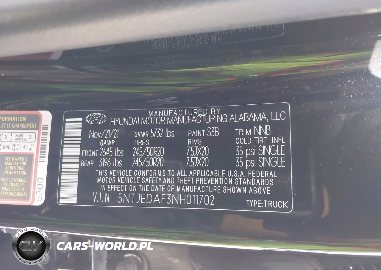 2022 Hyundai Santa Cruz Limited VIN:5NTJEDAF3NH011702 - 9