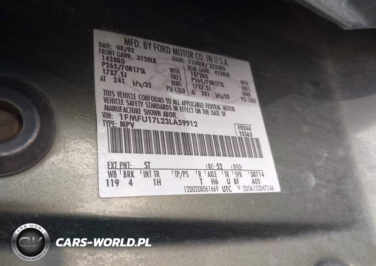 2003 Ford Expedition Eddie Bauer VIN:1FMFU17L23LA59912 - 9
