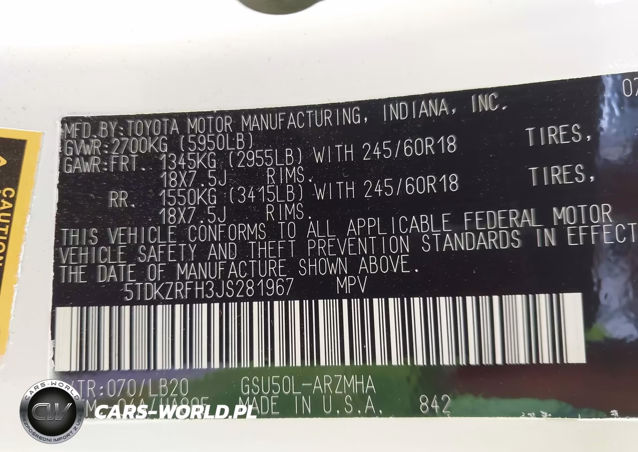 2018 Toyota Highlander Xle VIN:5TDKZRFH3JS281967 - 9