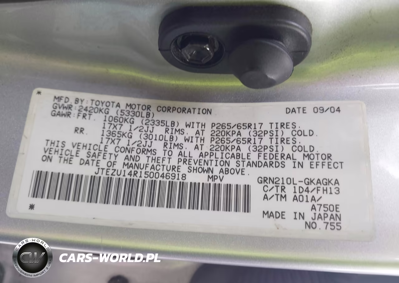 2005 Toyota 4Runner Sr5 Sport V6 VIN:JTEZU14R150046918 - 9