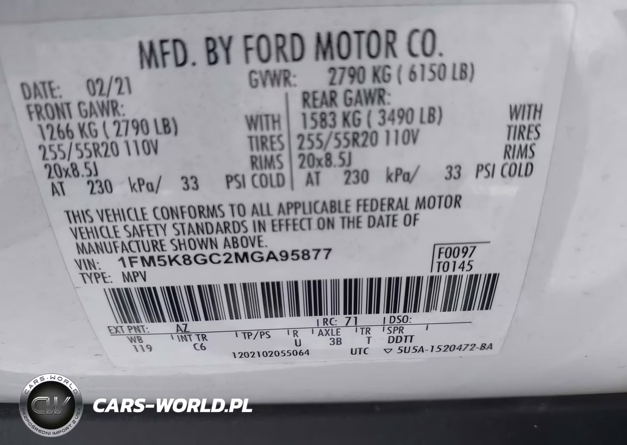 2021 Ford Explorer St VIN:1FM5K8GC2MGA95877 - 9