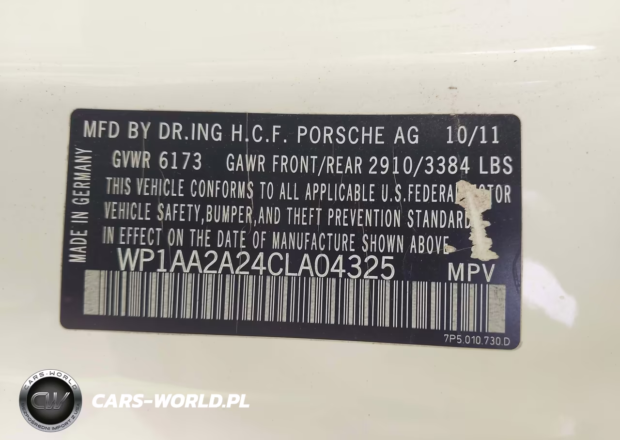 2012 Porsche Cayenne VIN:WP1AA2A24CLA04325 - 9