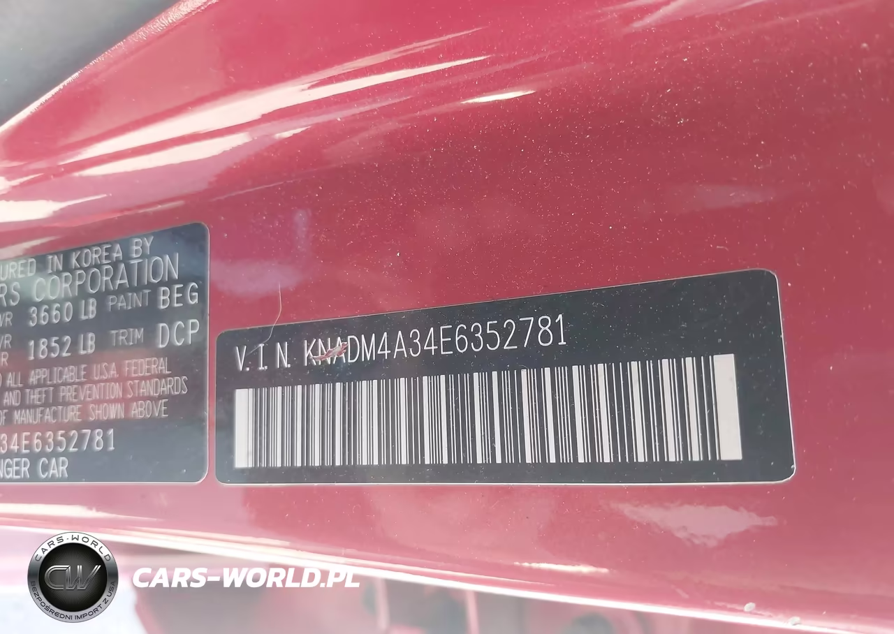 2014 Kia Rio Lx VIN:KNADM4A34E6352781 - 9