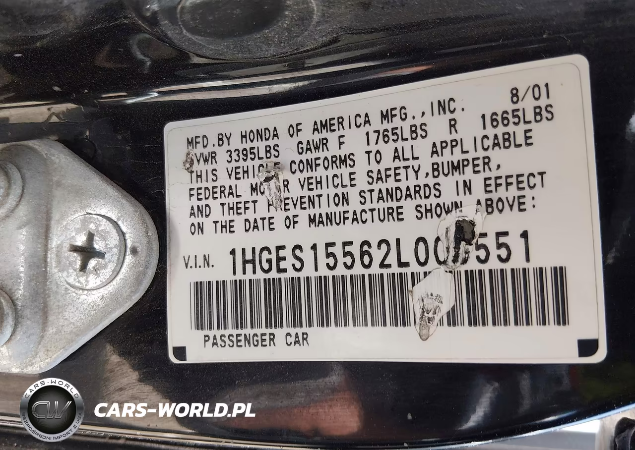 2002 Honda Civic Lx VIN:1HGES15562L000551 - 9
