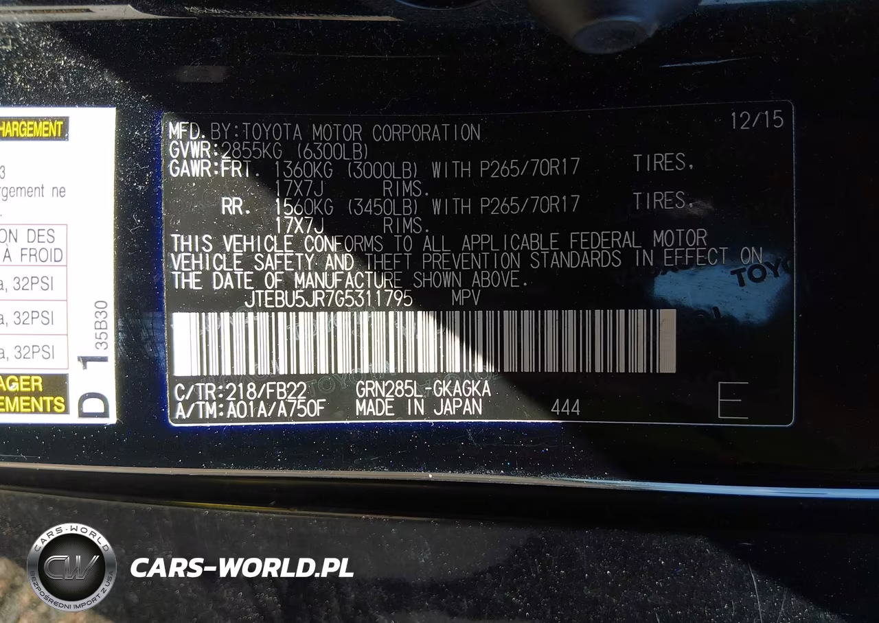 2016 Toyota 4Runner Sr5 VIN:JTEBU5JR7G5311795 - 9