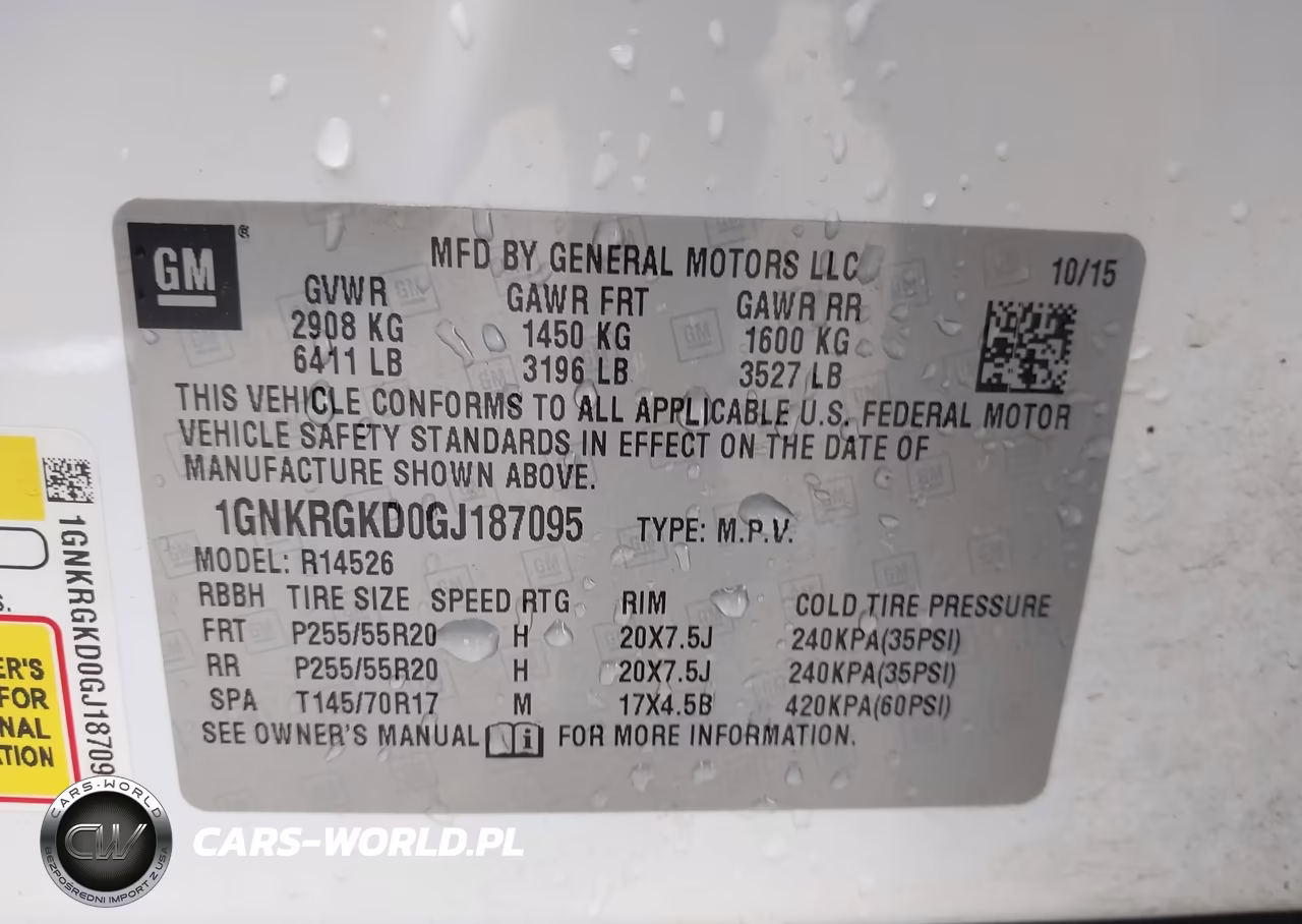 2016 Chevrolet Traverse 1Lt VIN:1GNKRGKD0GJ187095 - 9