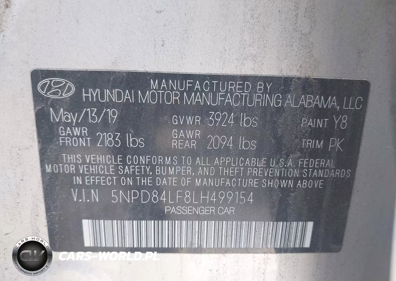 2020 Hyundai Elantra Limited VIN:5NPD84LF8LH499154 - 9