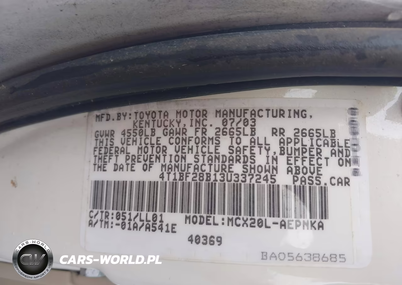 2003 Toyota Avalon Xl VIN:4T1BF28B13U337245 - 9