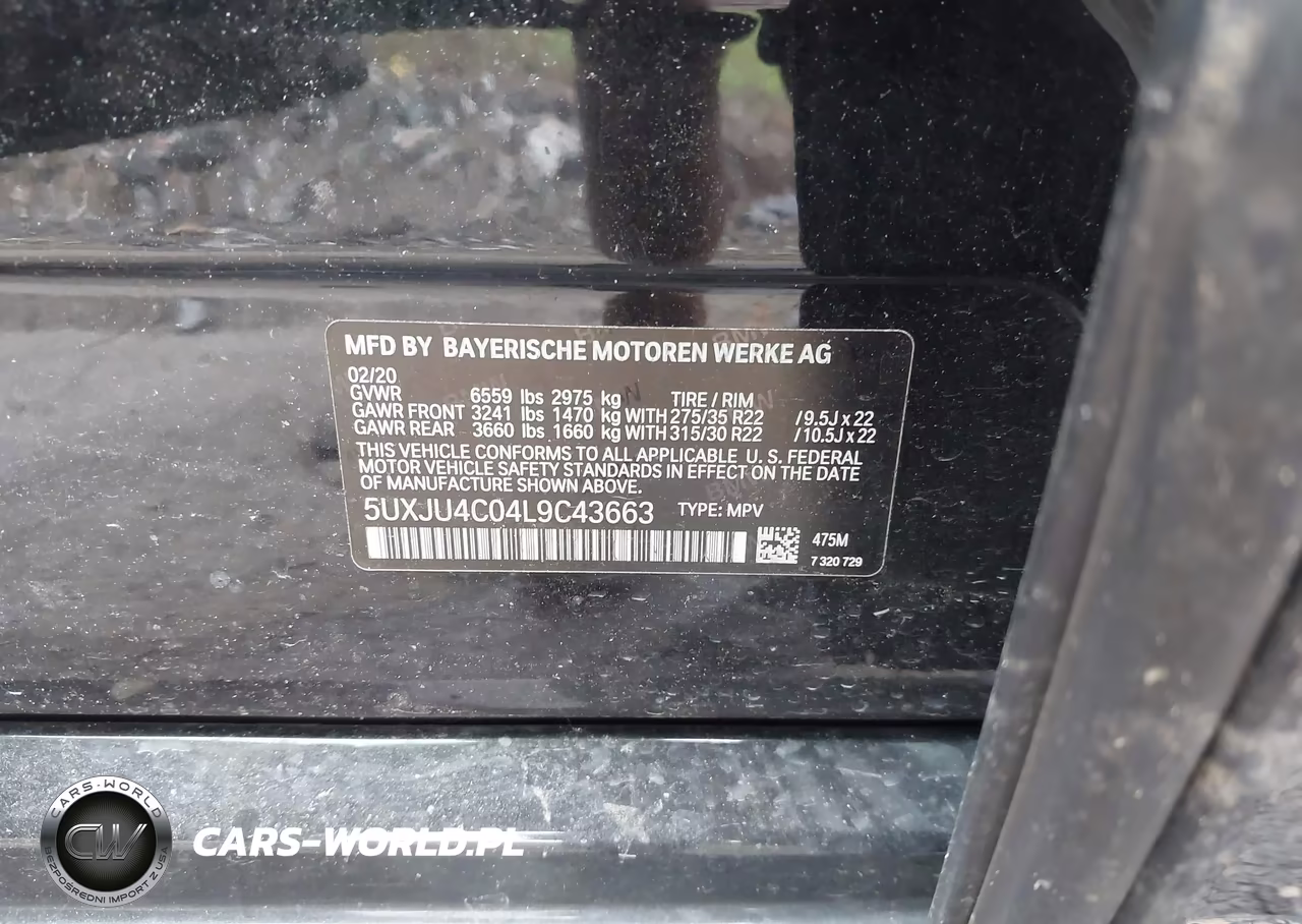 2020 BMW X5 M50I VIN:5UXJU4C04L9C43663 - 9
