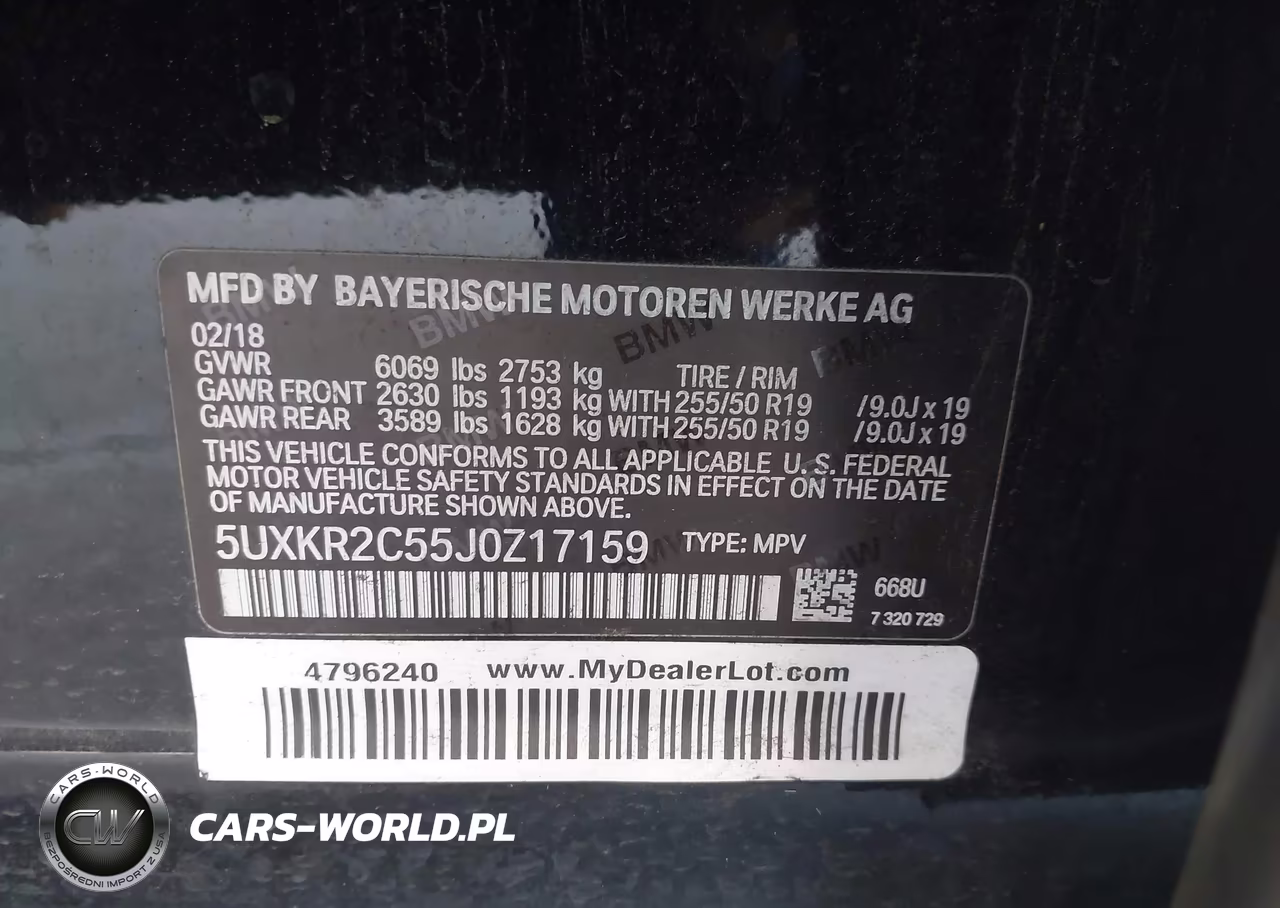 2018 BMW X5 Sdrive35I VIN:5UXKR2C55J0Z17159 - 9