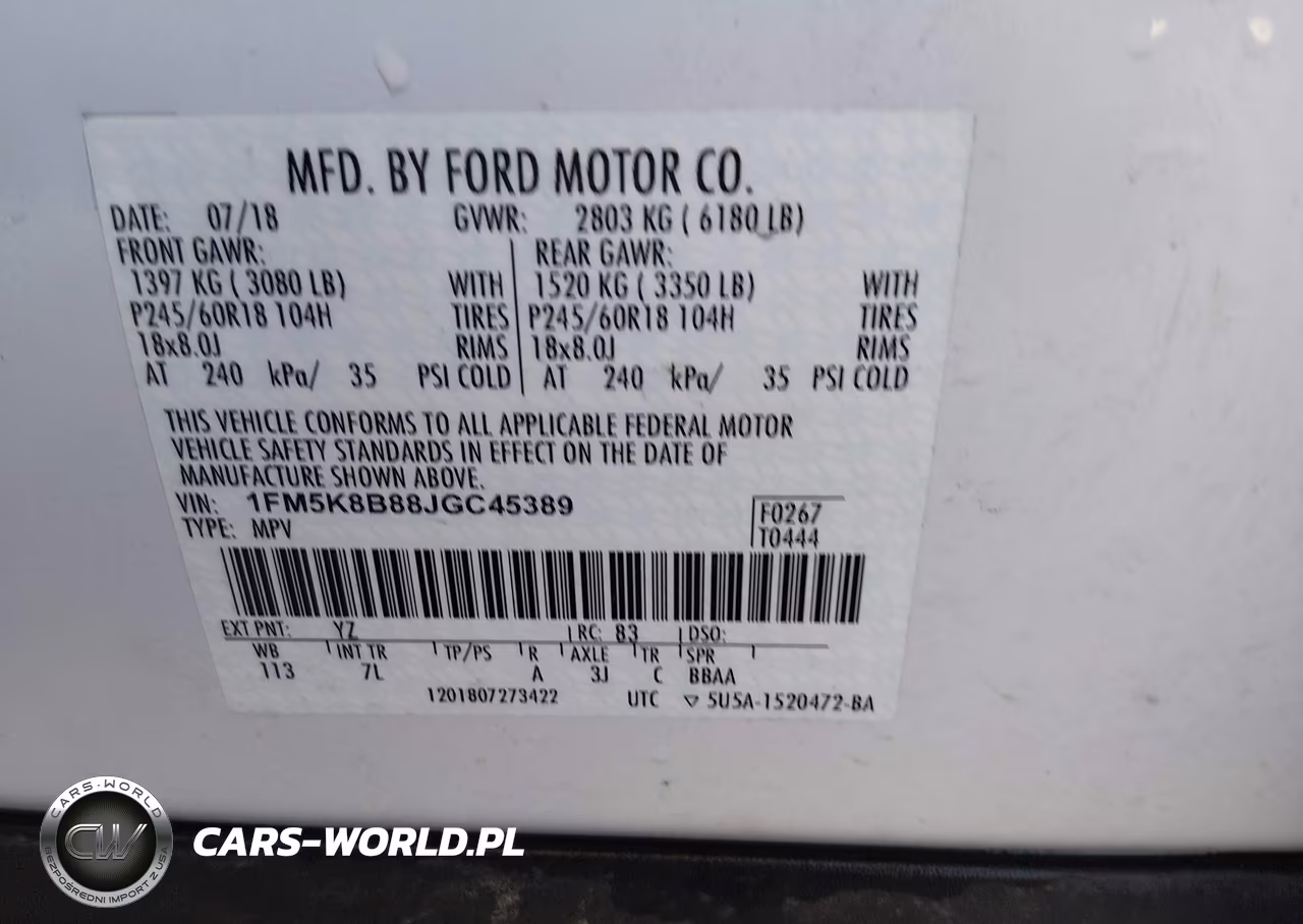 2018 Ford Explorer VIN:1FM5K8B88JGC45389 - 9
