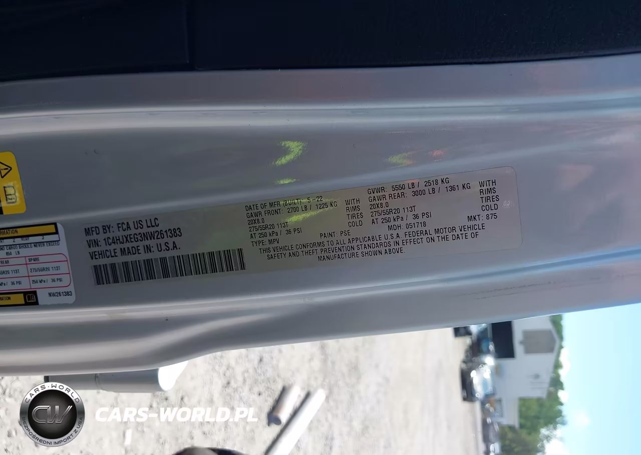 2022 Jeep Wrangler Unlimited High Altitude 4X4 VIN:1C4HJXEG3NW261383 - 9