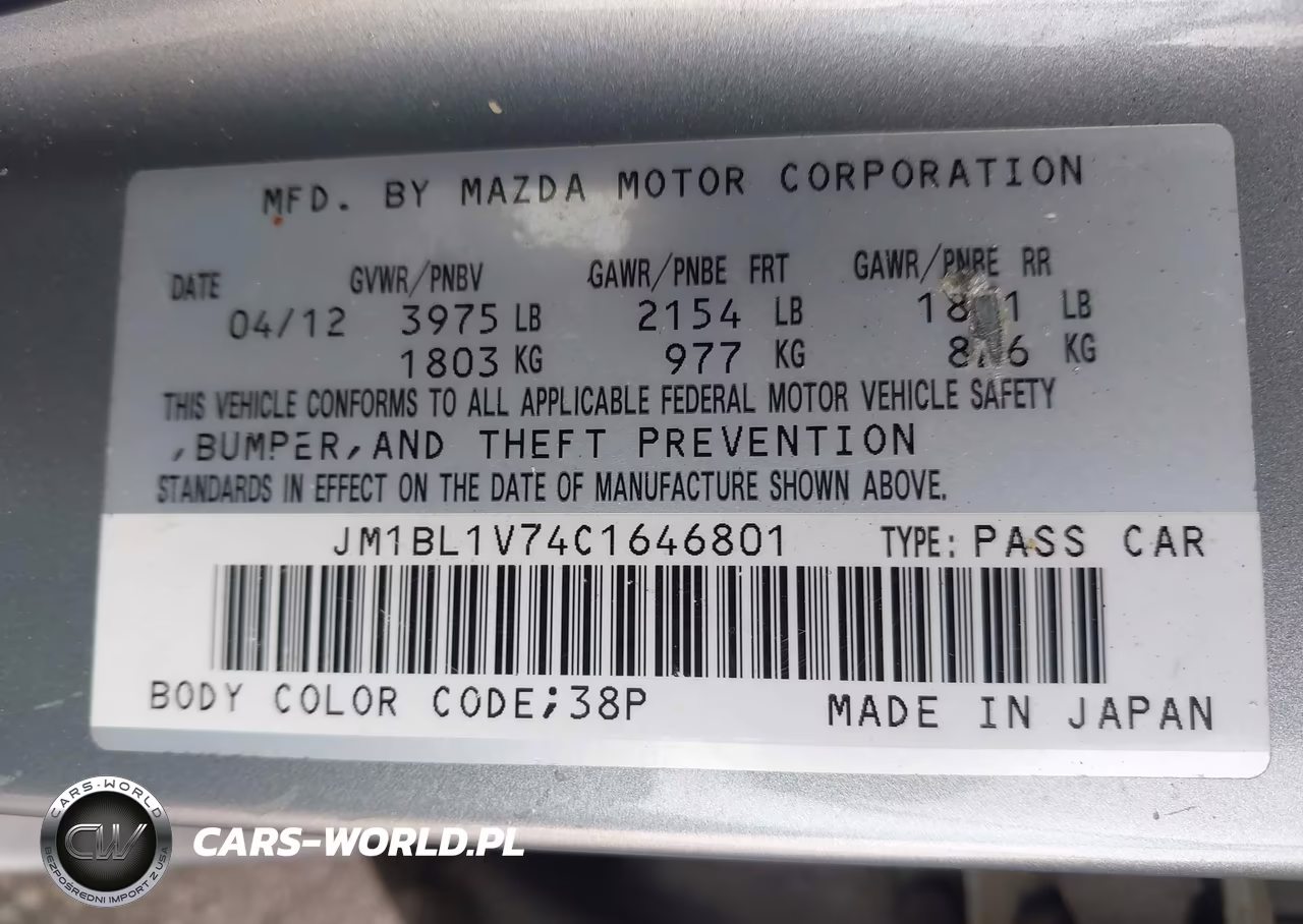 2012 Mazda Mazda3 I Touring VIN:JM1BL1V74C1646801 - 9