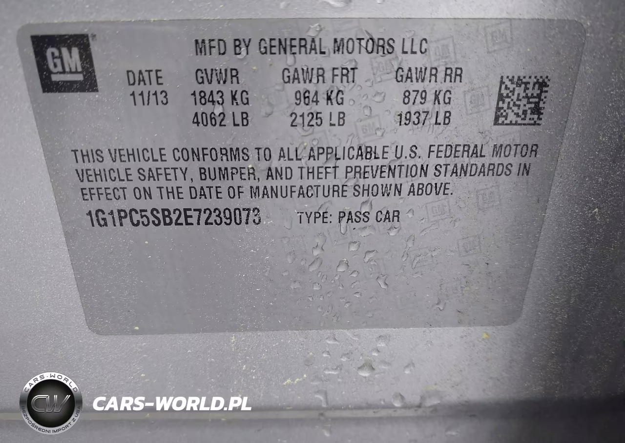 2014 Chevrolet Cruze 1Lt Auto VIN:1G1PC5SB2E7239073 - 9