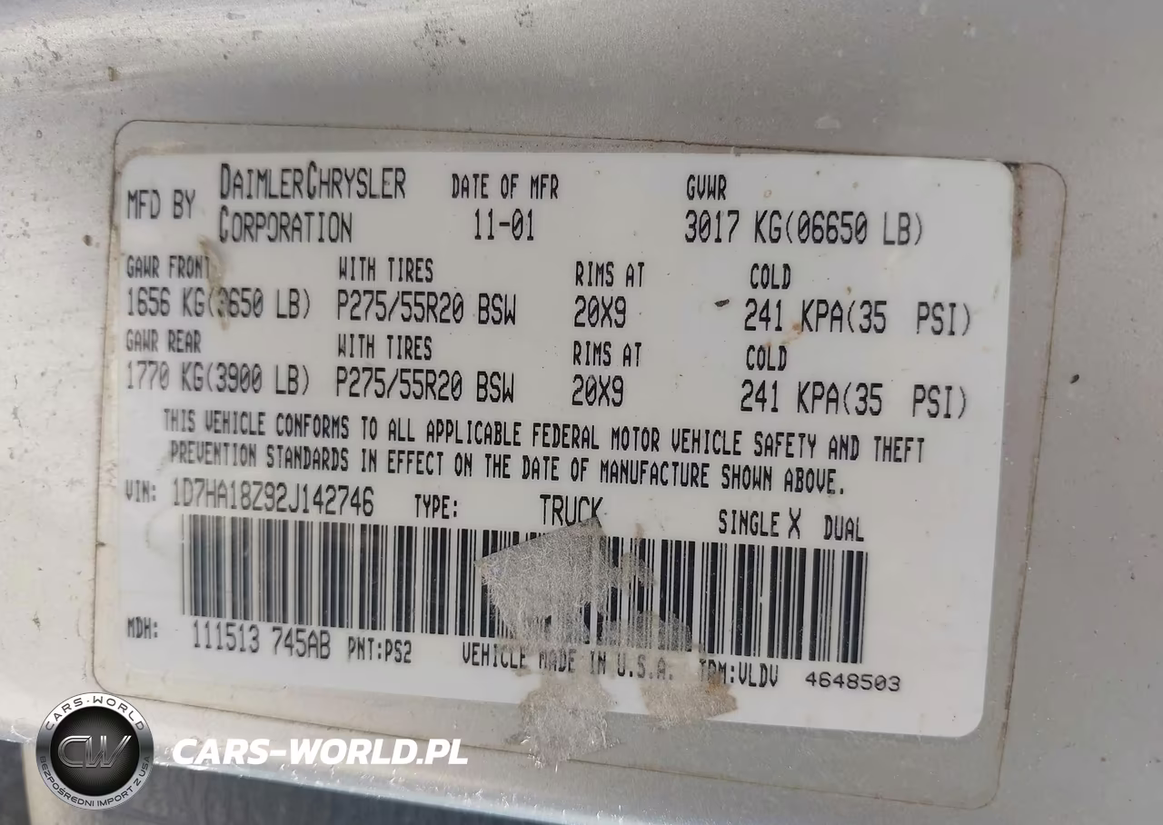 2002 Dodge Ram 1500 St VIN:1D7HA18Z92J142746 - 9