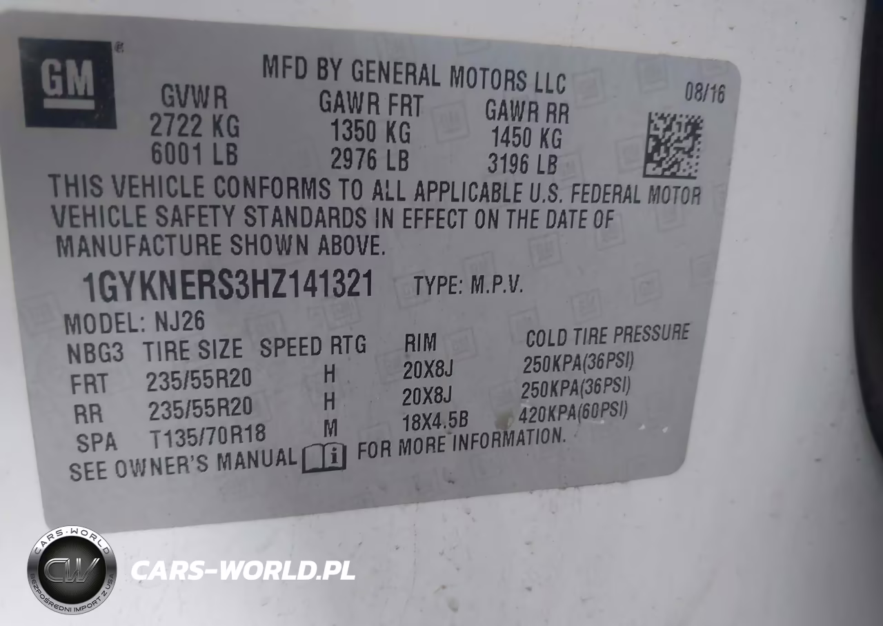 2017 Cadillac Xt5 Premium Luxury VIN:1GYKNERS3HZ141321 - 9