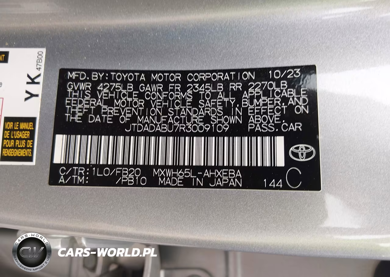2024 Toyota Prius Le Awd-E VIN:JTDADABU7R3009109 - 9