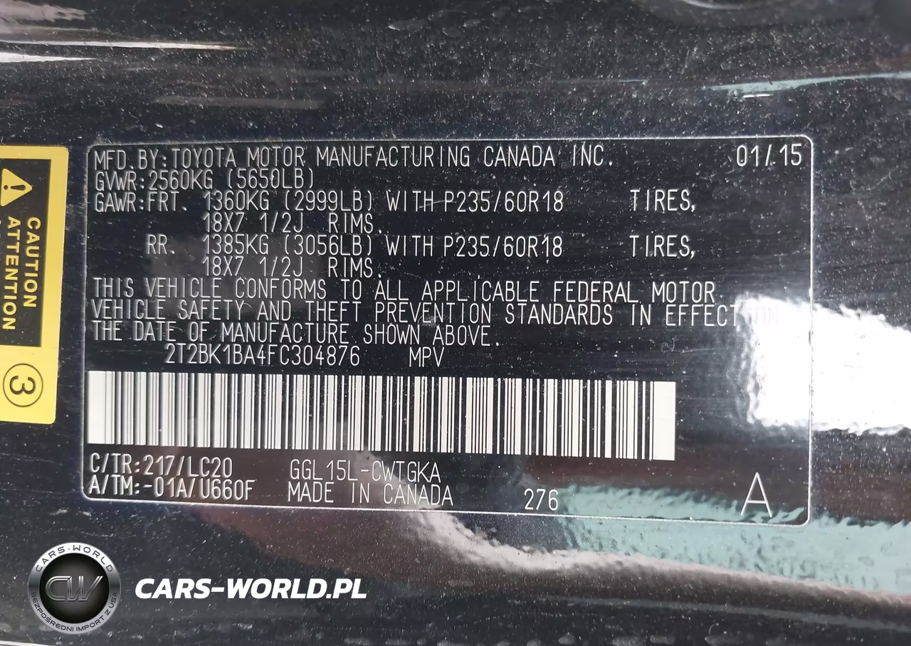 2015 Lexus Rx 350 VIN:2T2BK1BA4FC304876 - 9