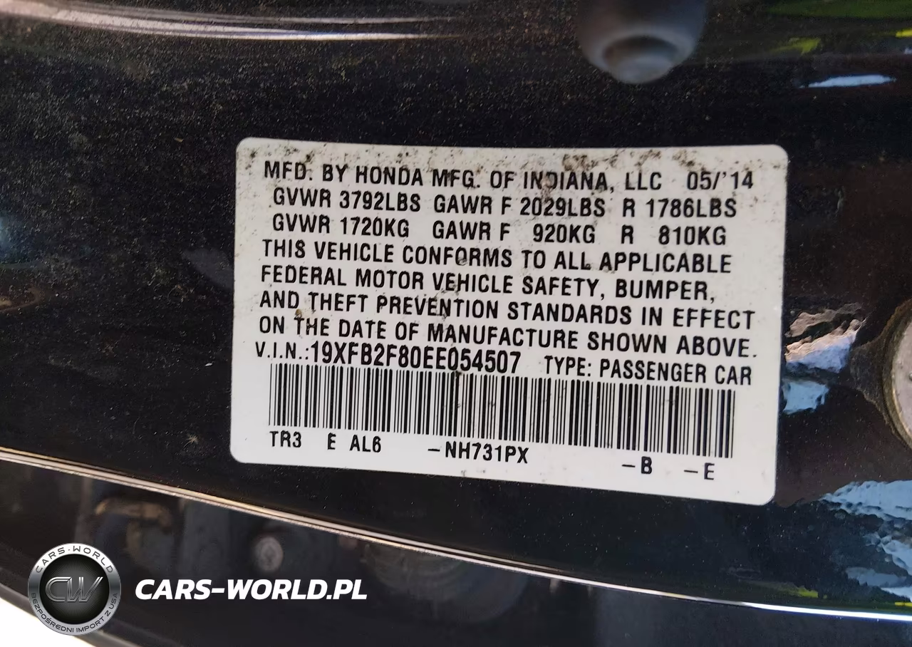 2014 Honda Civic Ex VIN:19XFB2F80EE054507 - 9
