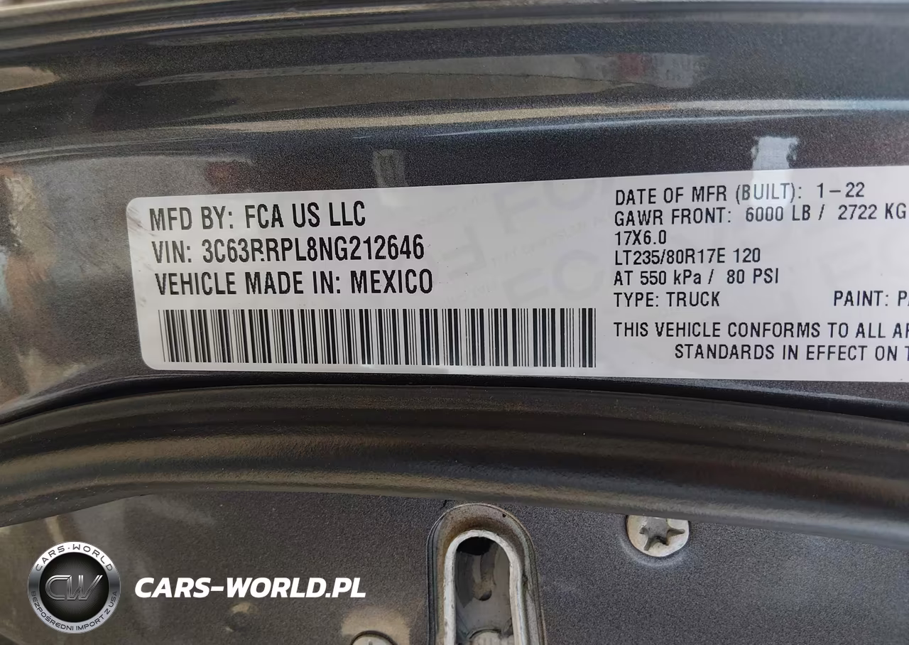 2022 Ram 3500 Limited 4X4 6'4 Box VIN:3C63RRPL8NG212646 - 8