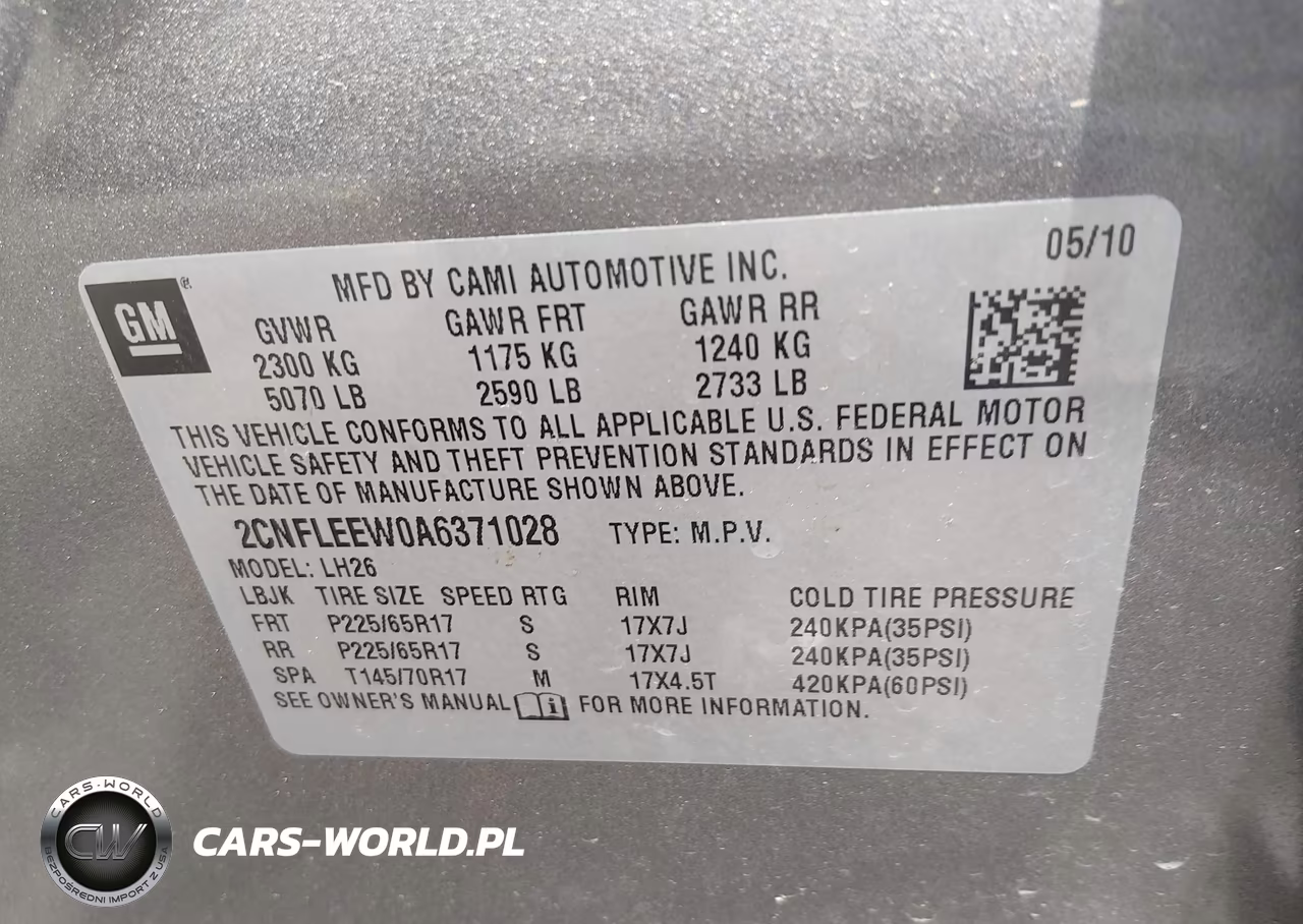 2010 Chevrolet Equinox Lt VIN:2CNFLEEW0A6371028 - 9