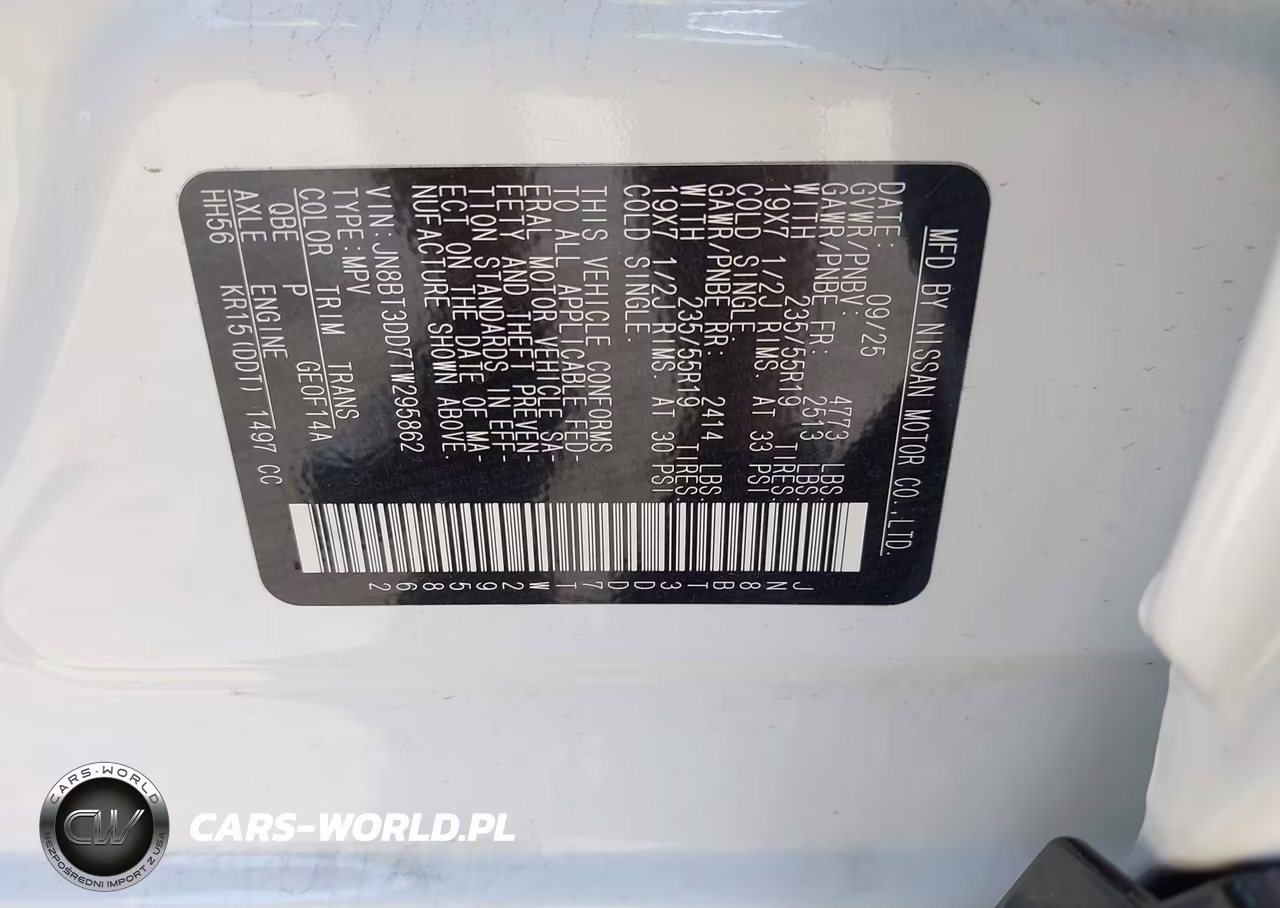 2026 Nissan Rogue Platinum VIN:JN8BT3DD7TW295862 - 9