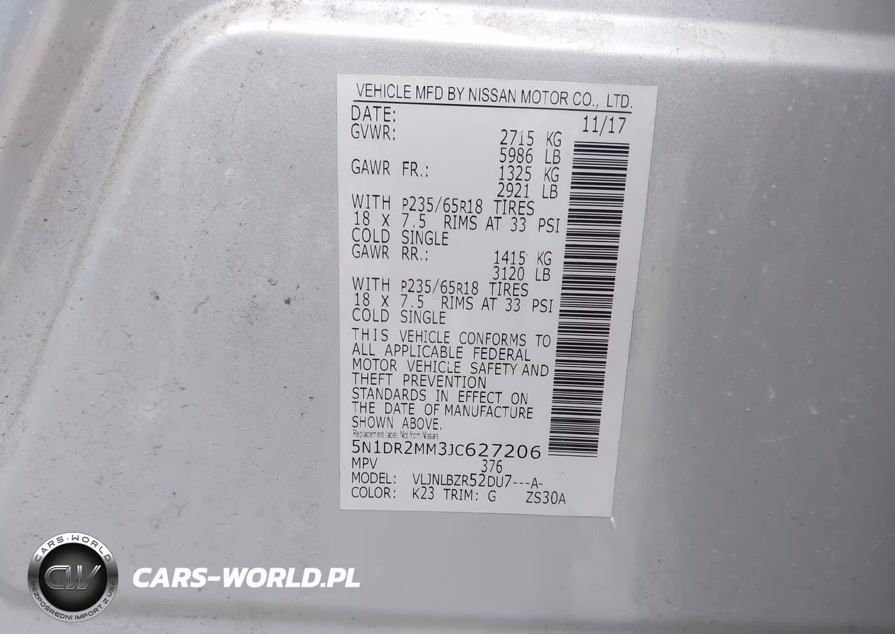 2018 Nissan Pathfinder S VIN:5N1DR2MM3JC627206 - 9