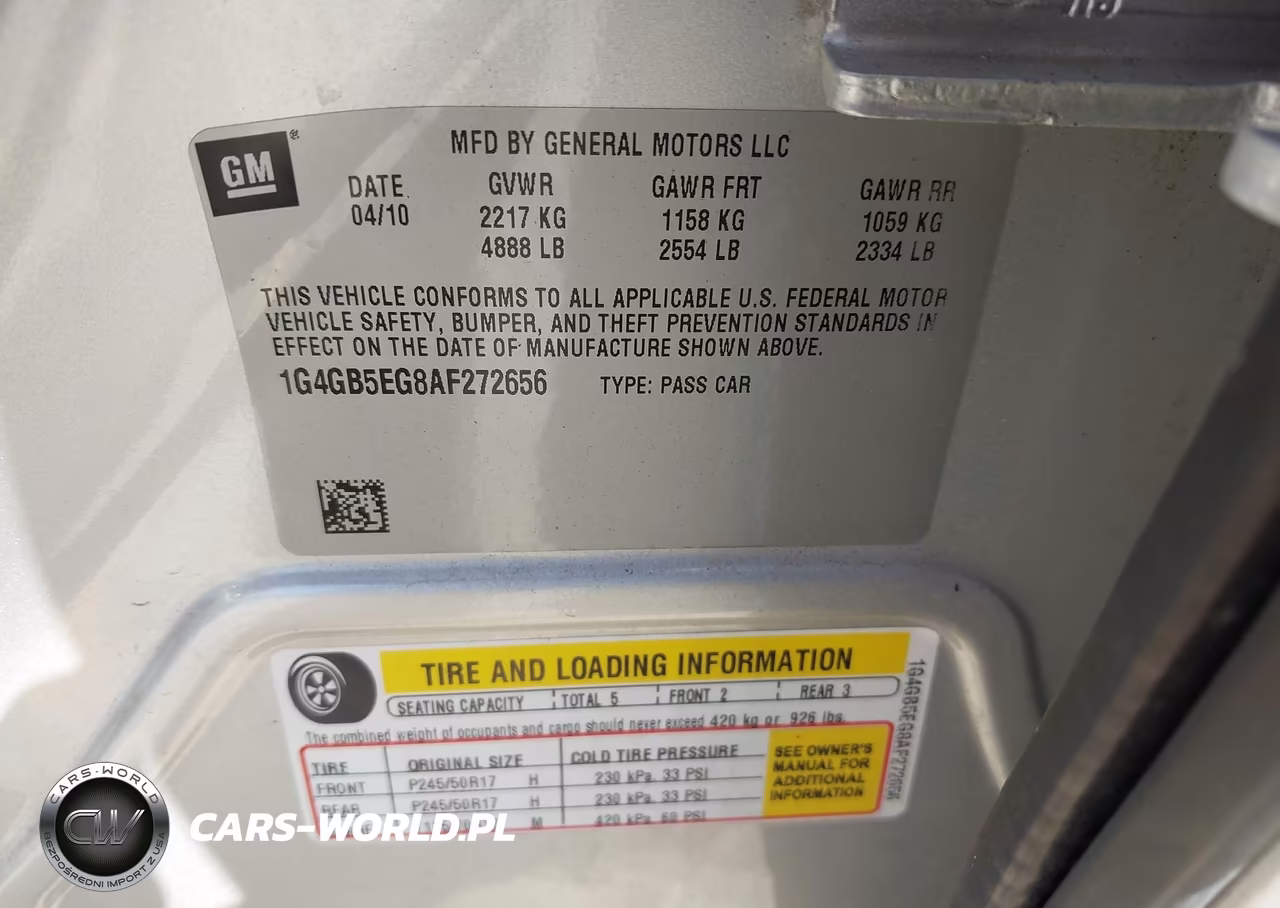 2010 Buick Lacrosse Cx VIN:1G4GB5EG8AF272656 - 9