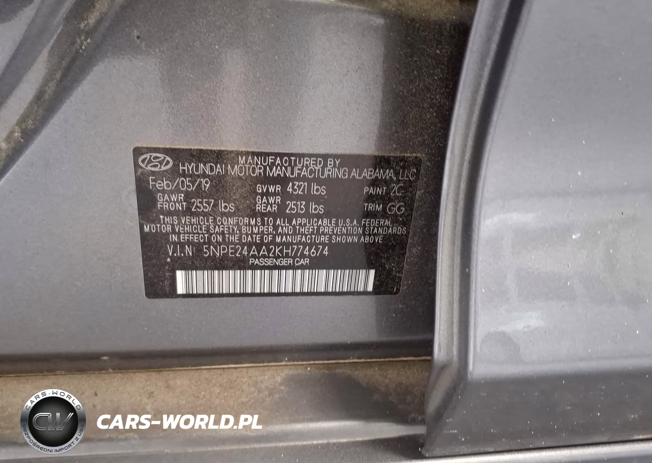 2019 Hyundai Sonata Eco VIN:5NPE24AA2KH774674 - 9