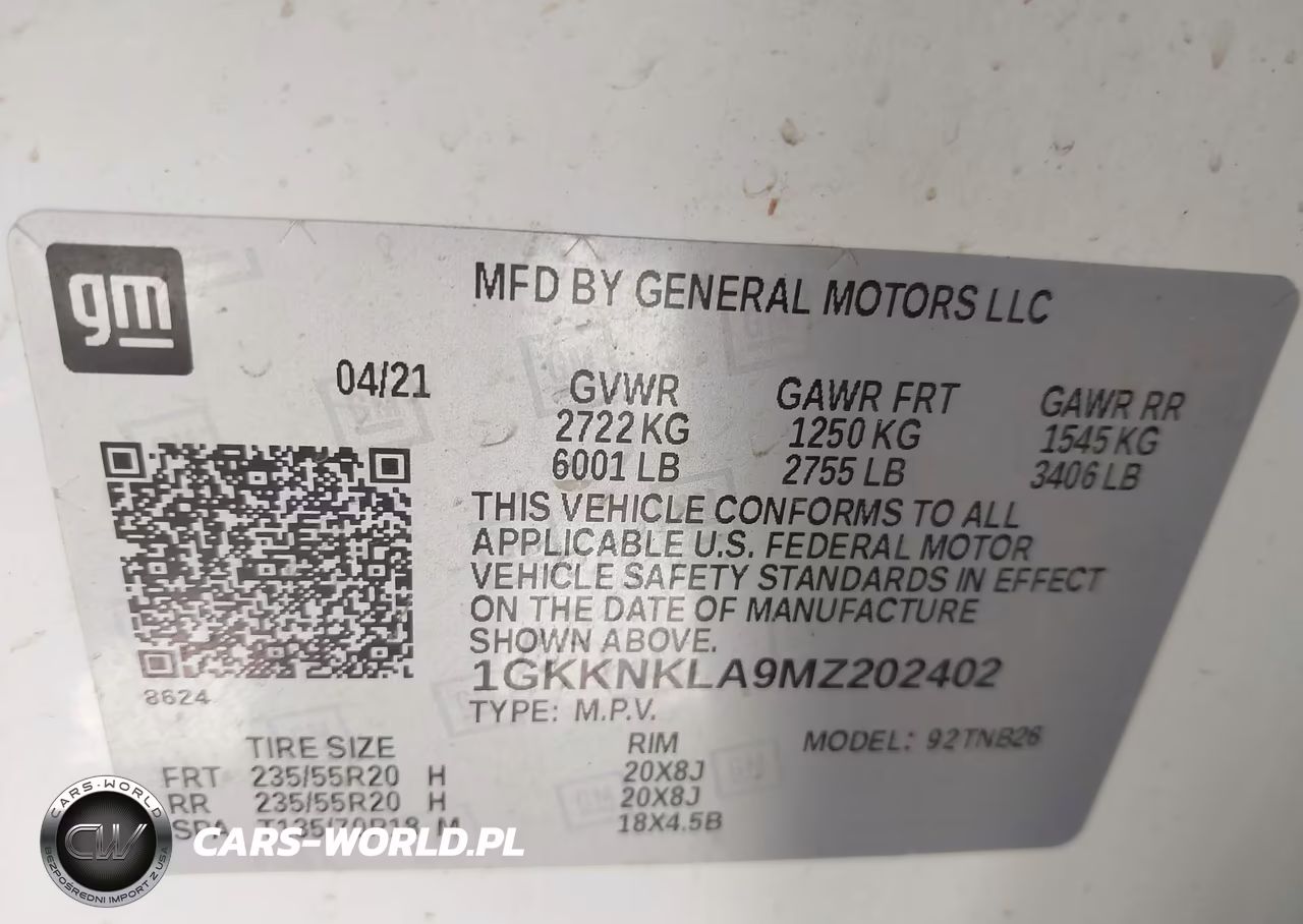 2021 GMC Acadia Fwd Sle VIN:1GKKNKLA9MZ202402 - 9