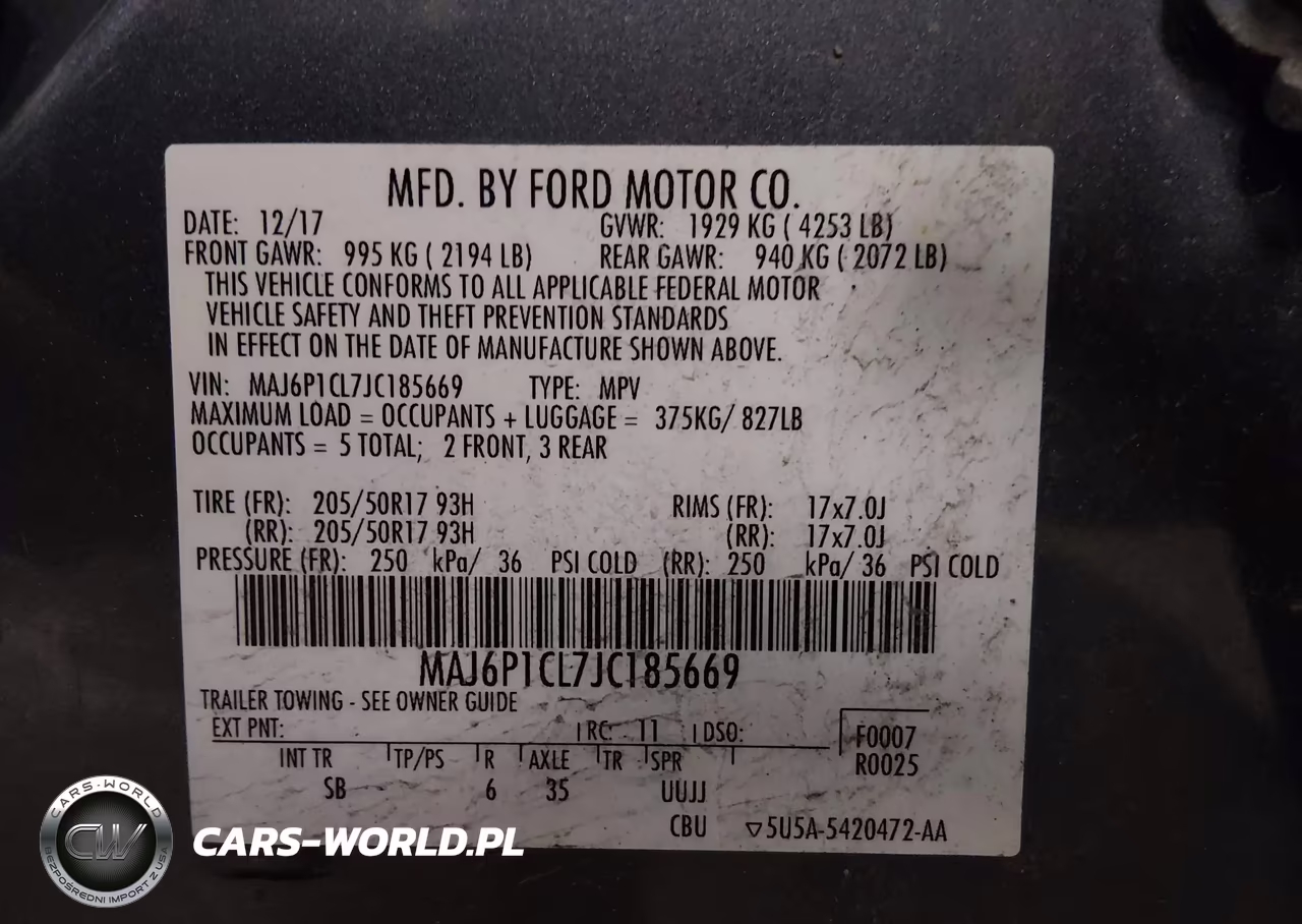 2018 Ford Ecosport Ses VIN:MAJ6P1CL7JC185669 - 9