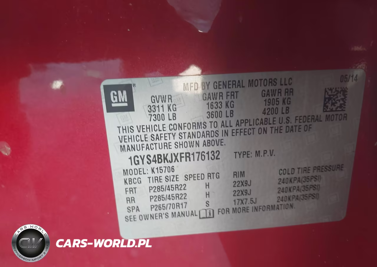 2015 Cadillac Escalade Luxury VIN:1GYS4BKJXFR176132 - 9