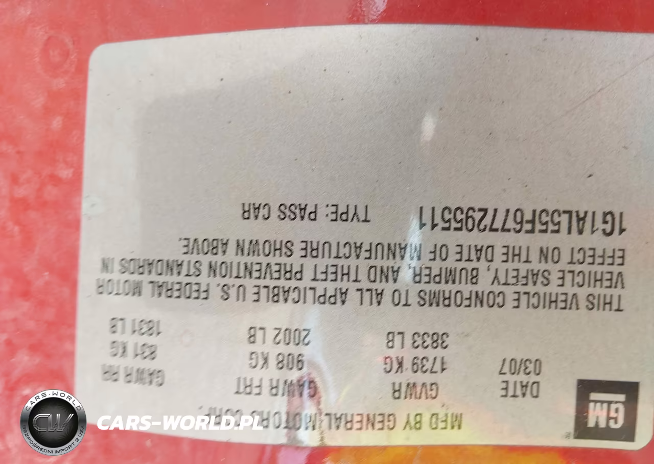 2007 Chevrolet Cobalt Lt VIN:1G1AL55F677295511 - 9