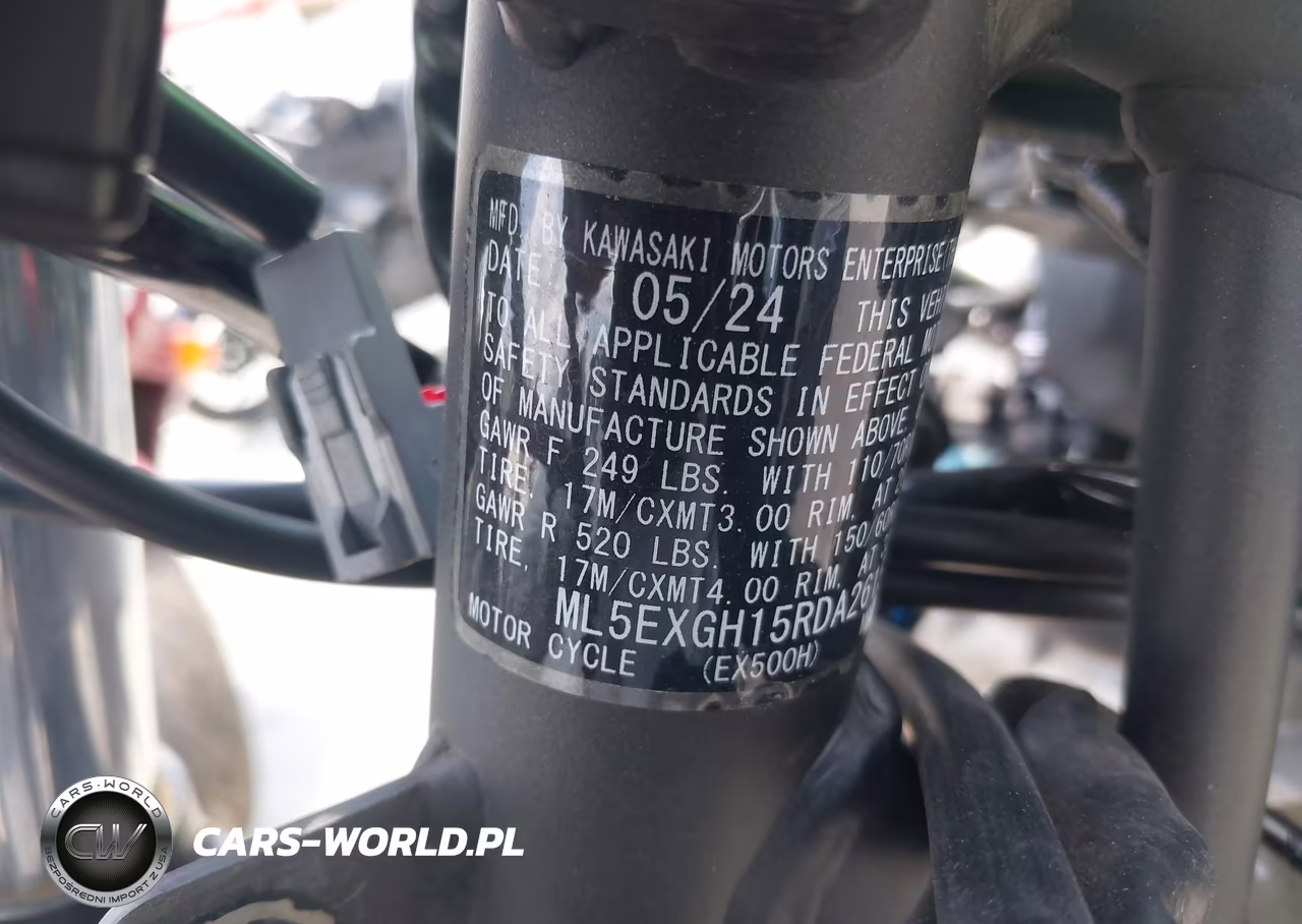 2024 Kawasaki Ex500 H VIN:ML5EXGH15RDA26152 - 10