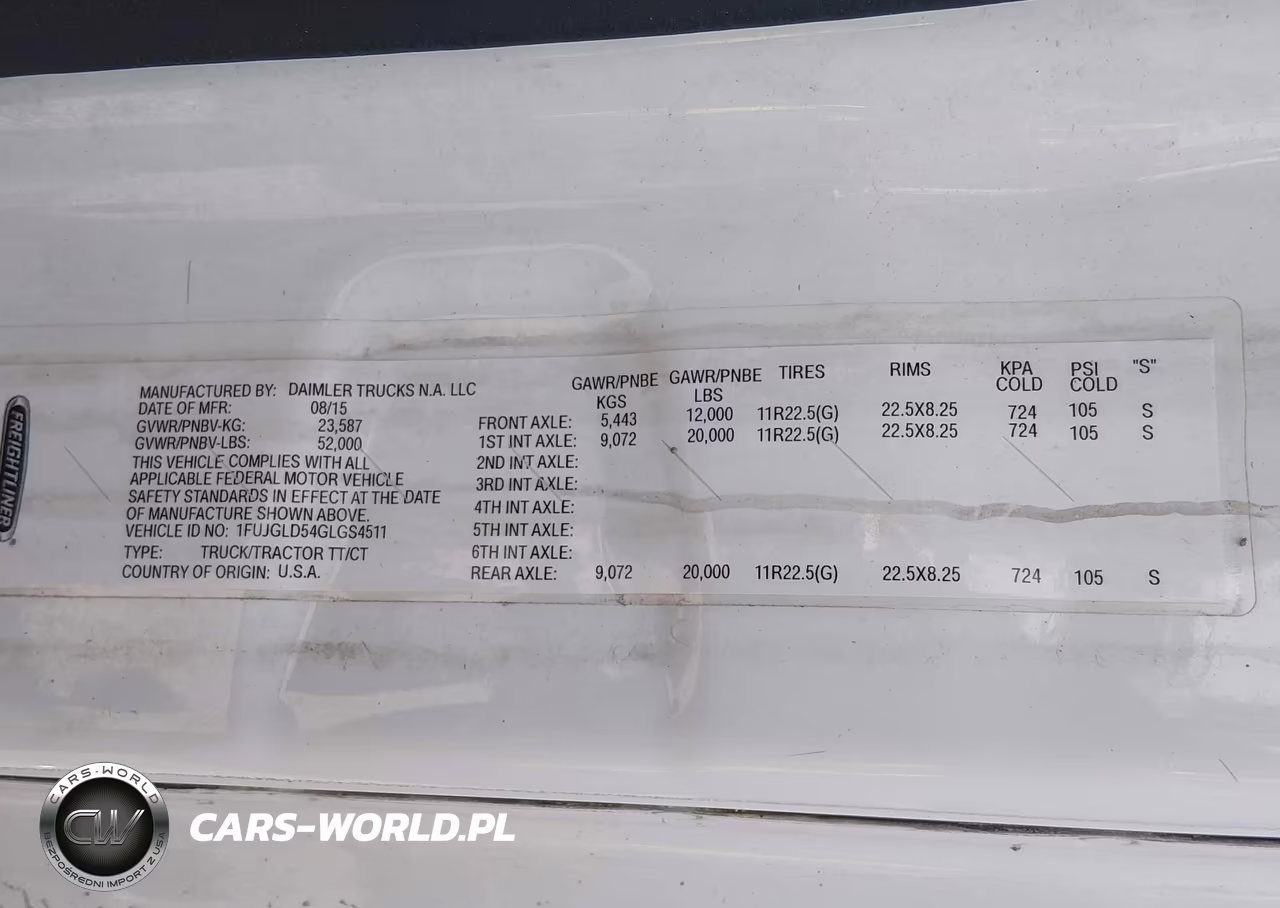 2016 Freightliner Cascadia 125 VIN:1FUJGLD54GLGS4511 - 8