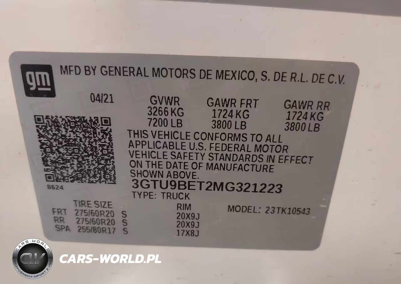 2021 GMC Sierra 1500 4Wd Short Box Sle VIN:3GTU9BET2MG321223 - 9