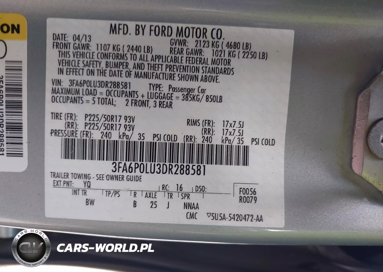 2013 Ford Fusion Hybrid Se VIN:3FA6P0LU3DR288581 - 9