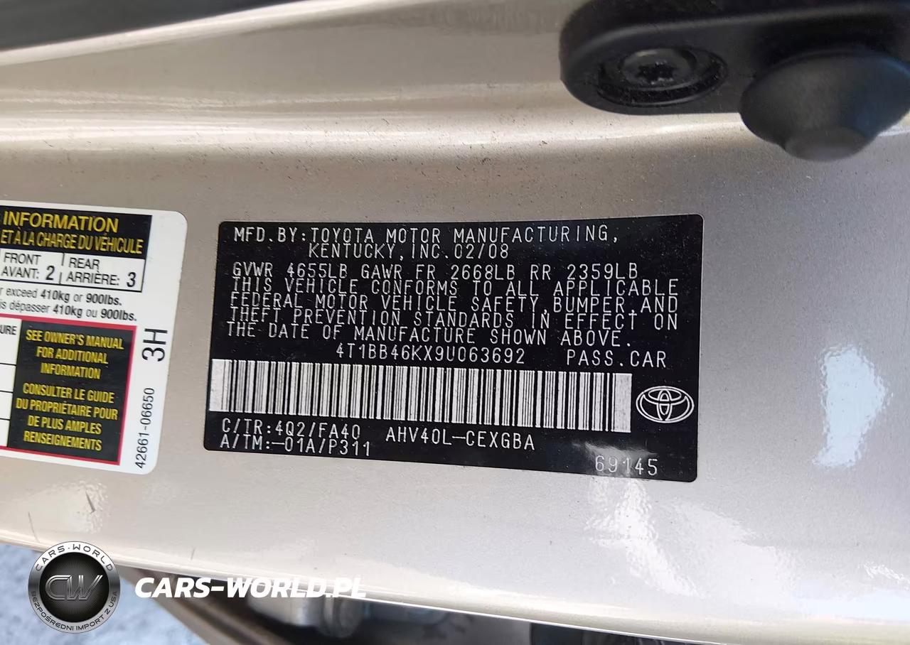 2009 Toyota Camry Hybrid VIN:4T1BB46KX9U063692 - 9
